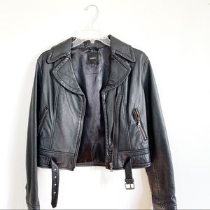 Express Black Faux Leather Jacket - Size M